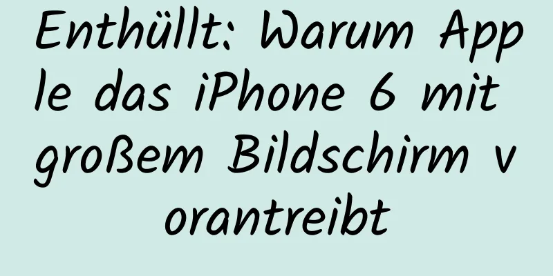 Enthüllt: Warum Apple das iPhone 6 mit großem Bildschirm vorantreibt