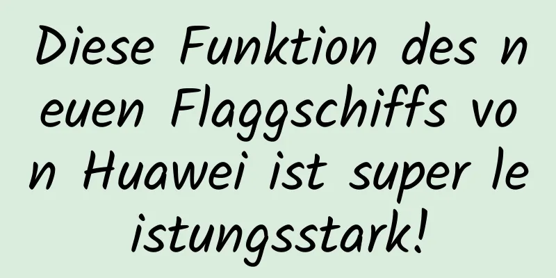 Diese Funktion des neuen Flaggschiffs von Huawei ist super leistungsstark!