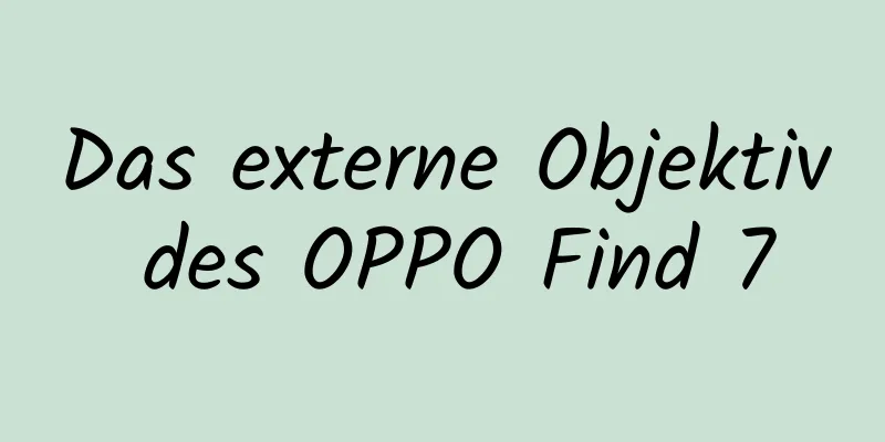 Das externe Objektiv des OPPO Find 7