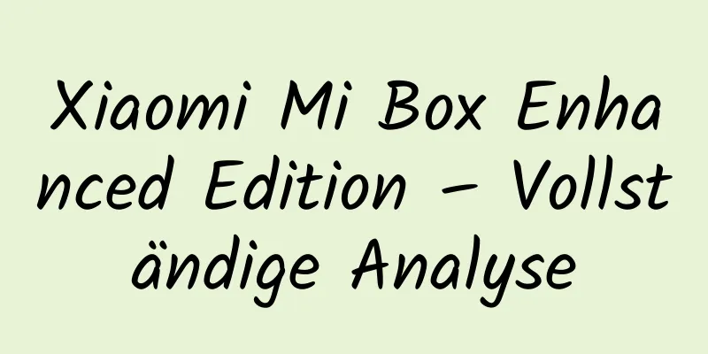 Xiaomi Mi Box Enhanced Edition – Vollständige Analyse