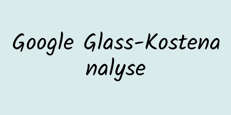 Google Glass-Kostenanalyse