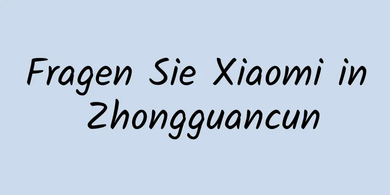 Fragen Sie Xiaomi in Zhongguancun