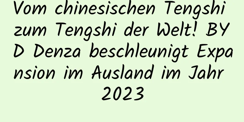 Vom chinesischen Tengshi zum Tengshi der Welt! BYD Denza beschleunigt Expansion im Ausland im Jahr 2023