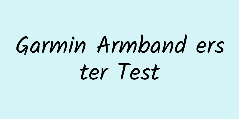 Garmin Armband erster Test
