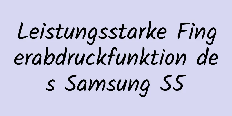 Leistungsstarke Fingerabdruckfunktion des Samsung S5