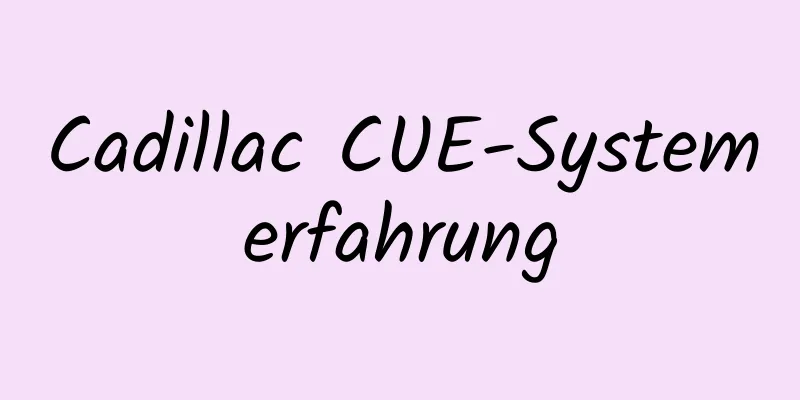 Cadillac CUE-Systemerfahrung