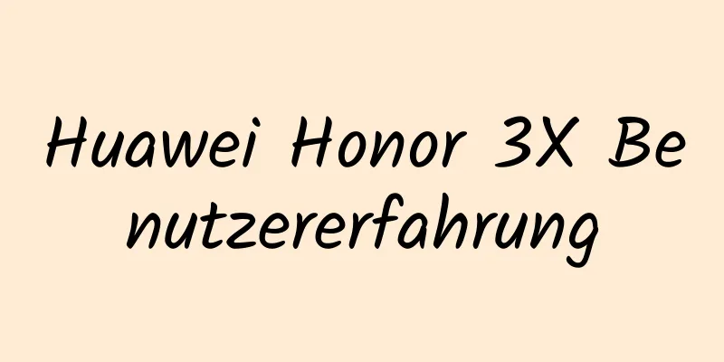 Huawei Honor 3X Benutzererfahrung