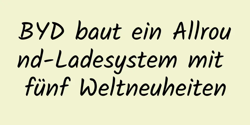 BYD baut ein Allround-Ladesystem mit fünf Weltneuheiten