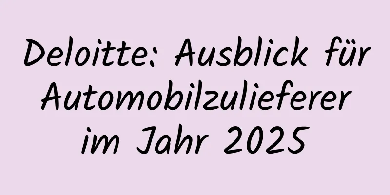 Deloitte: Ausblick für Automobilzulieferer im Jahr 2025