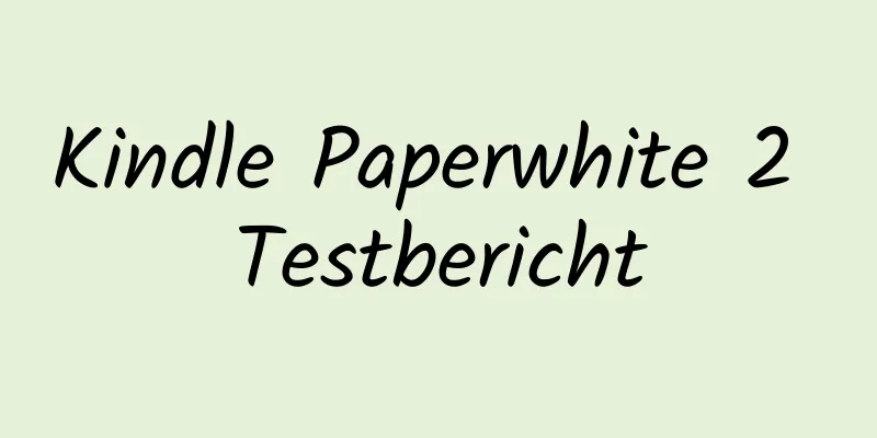 Kindle Paperwhite 2 Testbericht