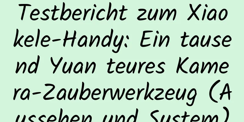 Testbericht zum Xiaokele-Handy: Ein tausend Yuan teures Kamera-Zauberwerkzeug (Aussehen und System)
