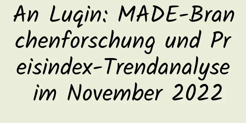 An Luqin: MADE-Branchenforschung und Preisindex-Trendanalyse im November 2022