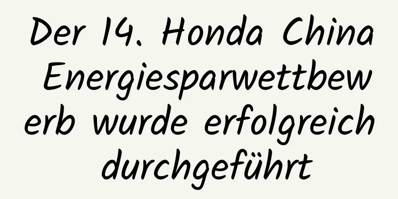 Der 14. Honda China Energiesparwettbewerb wurde erfolgreich durchgeführt