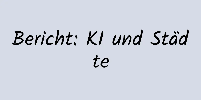 Bericht: KI und Städte