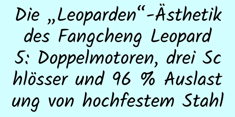 Die „Leoparden“-Ästhetik des Fangcheng Leopard 5: Doppelmotoren, drei Schlösser und 96 % Auslastung von hochfestem Stahl