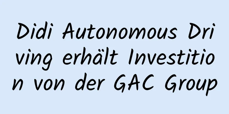 Didi Autonomous Driving erhält Investition von der GAC Group