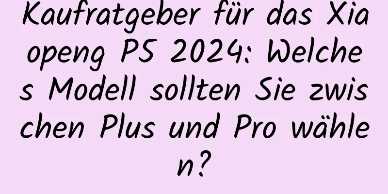 Kaufratgeber für das Xiaopeng P5 2024: Welches Modell sollten Sie zwischen Plus und Pro wählen?
