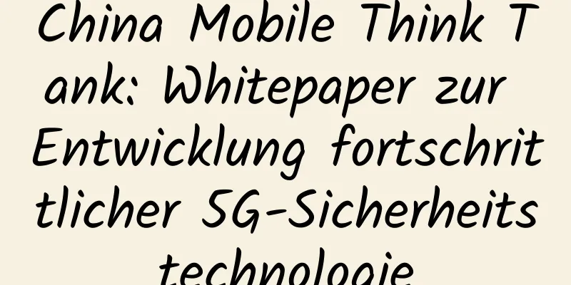 China Mobile Think Tank: Whitepaper zur Entwicklung fortschrittlicher 5G-Sicherheitstechnologie