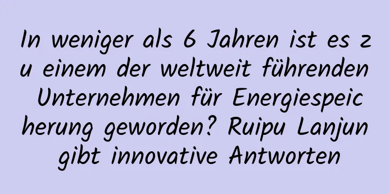 In weniger als 6 Jahren ist es zu einem der weltweit führenden Unternehmen für Energiespeicherung geworden? Ruipu Lanjun gibt innovative Antworten