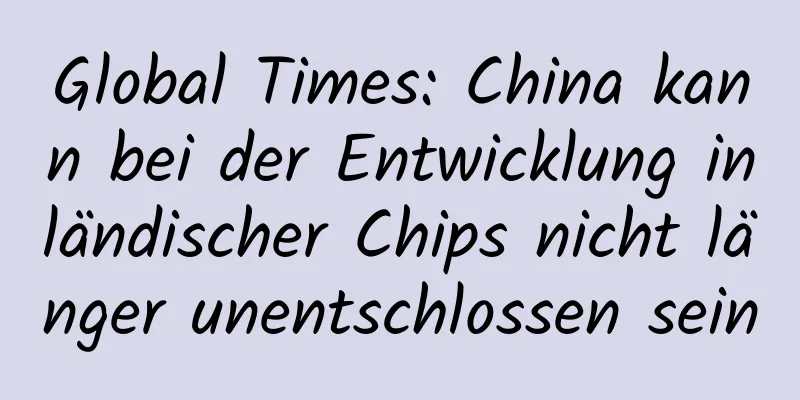 Global Times: China kann bei der Entwicklung inländischer Chips nicht länger unentschlossen sein