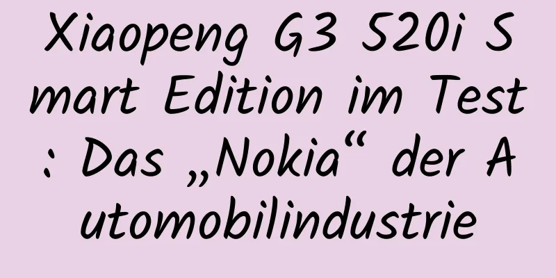 Xiaopeng G3 520i Smart Edition im Test: Das „Nokia“ der Automobilindustrie