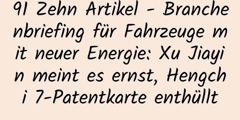 91 Zehn Artikel - Branchenbriefing für Fahrzeuge mit neuer Energie: Xu Jiayin meint es ernst, Hengchi 7-Patentkarte enthüllt
