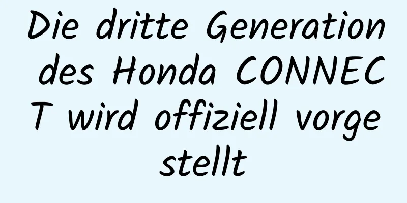 Die dritte Generation des Honda CONNECT wird offiziell vorgestellt