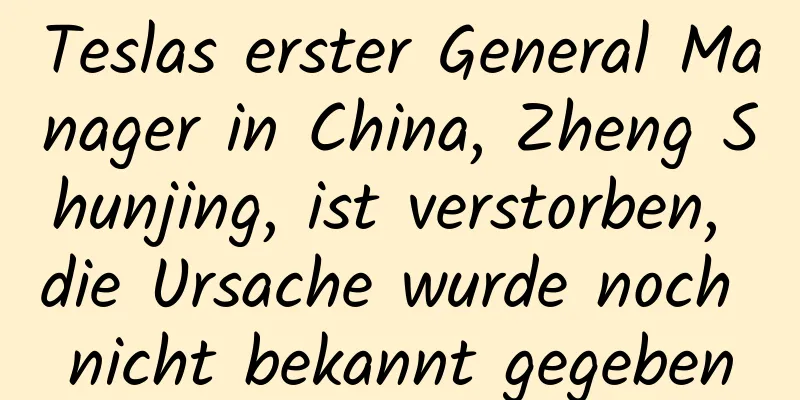 Teslas erster General Manager in China, Zheng Shunjing, ist verstorben, die Ursache wurde noch nicht bekannt gegeben