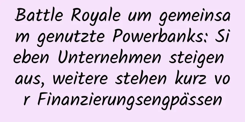 Battle Royale um gemeinsam genutzte Powerbanks: Sieben Unternehmen steigen aus, weitere stehen kurz vor Finanzierungsengpässen