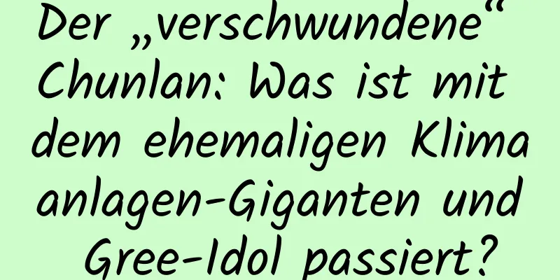 Der „verschwundene“ Chunlan: Was ist mit dem ehemaligen Klimaanlagen-Giganten und Gree-Idol passiert?