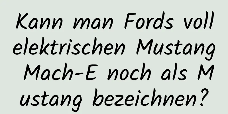 Kann man Fords vollelektrischen Mustang Mach-E noch als Mustang bezeichnen?