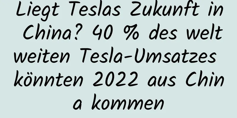 Liegt Teslas Zukunft in China? 40 % des weltweiten Tesla-Umsatzes könnten 2022 aus China kommen