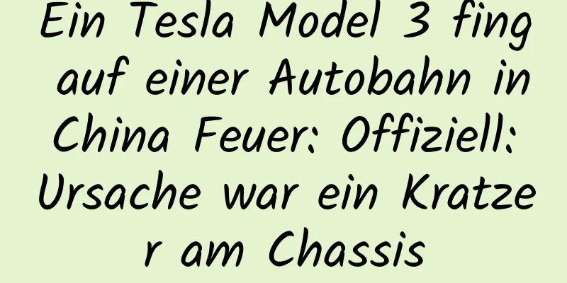 Ein Tesla Model 3 fing auf einer Autobahn in China Feuer: Offiziell: Ursache war ein Kratzer am Chassis