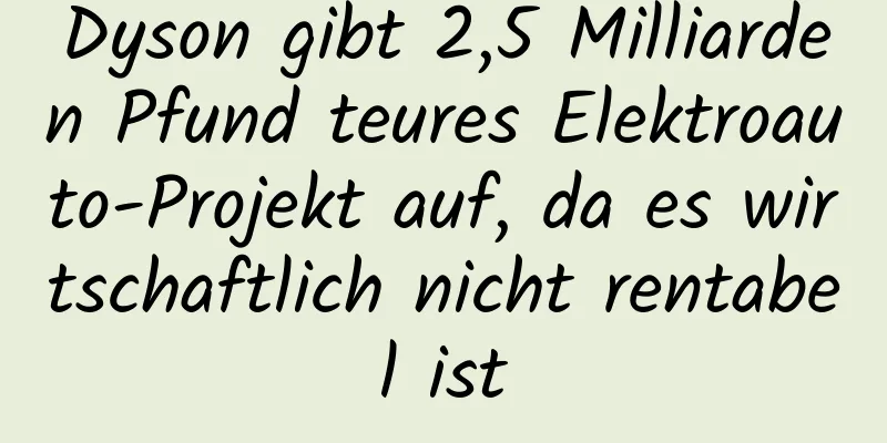 Dyson gibt 2,5 Milliarden Pfund teures Elektroauto-Projekt auf, da es wirtschaftlich nicht rentabel ist