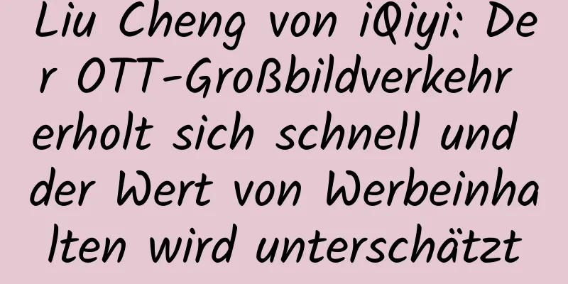 Liu Cheng von iQiyi: Der OTT-Großbildverkehr erholt sich schnell und der Wert von Werbeinhalten wird unterschätzt