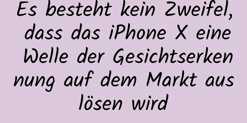 Es besteht kein Zweifel, dass das iPhone X eine Welle der Gesichtserkennung auf dem Markt auslösen wird