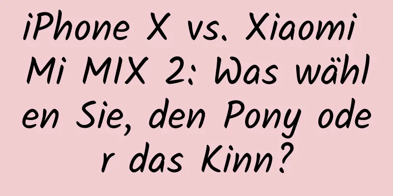 iPhone X vs. Xiaomi Mi MIX 2: Was wählen Sie, den Pony oder das Kinn?