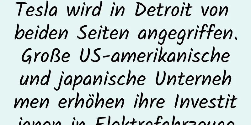 Tesla wird in Detroit von beiden Seiten angegriffen. Große US-amerikanische und japanische Unternehmen erhöhen ihre Investitionen in Elektrofahrzeuge