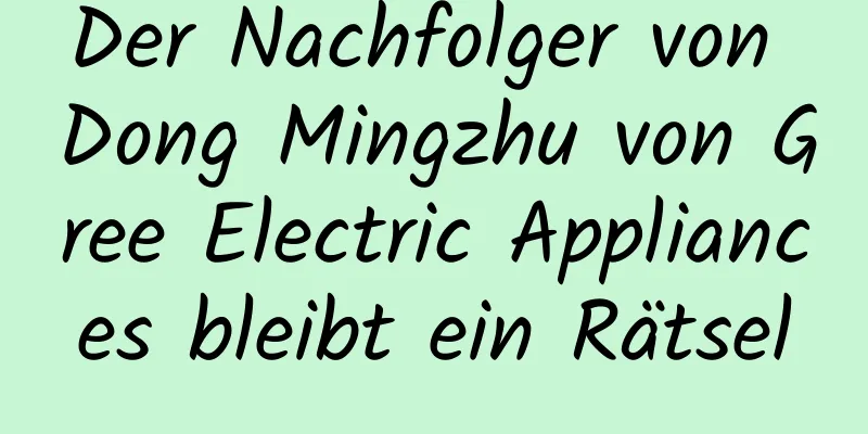Der Nachfolger von Dong Mingzhu von Gree Electric Appliances bleibt ein Rätsel