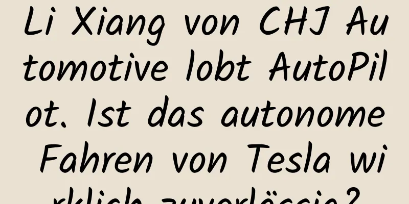 Li Xiang von CHJ Automotive lobt AutoPilot. Ist das autonome Fahren von Tesla wirklich zuverlässig?