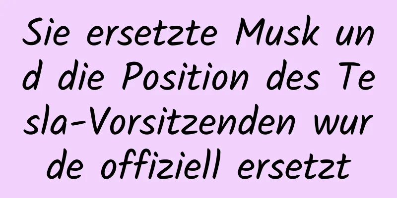 Sie ersetzte Musk und die Position des Tesla-Vorsitzenden wurde offiziell ersetzt