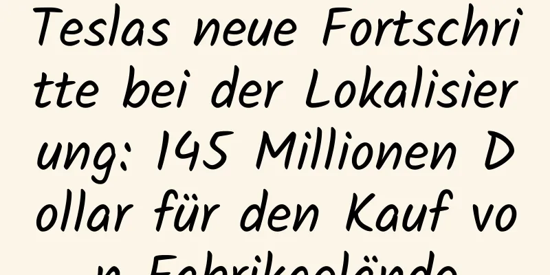 Teslas neue Fortschritte bei der Lokalisierung: 145 Millionen Dollar für den Kauf von Fabrikgelände