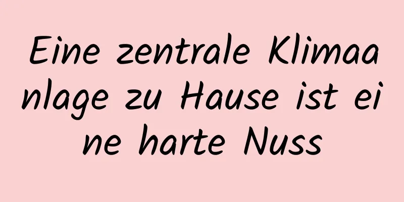 Eine zentrale Klimaanlage zu Hause ist eine harte Nuss