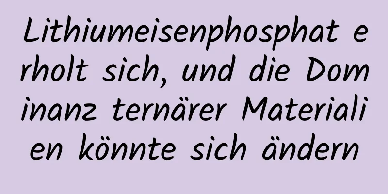 Lithiumeisenphosphat erholt sich, und die Dominanz ternärer Materialien könnte sich ändern
