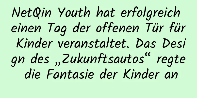 NetQin Youth hat erfolgreich einen Tag der offenen Tür für Kinder veranstaltet. Das Design des „Zukunftsautos“ regte die Fantasie der Kinder an