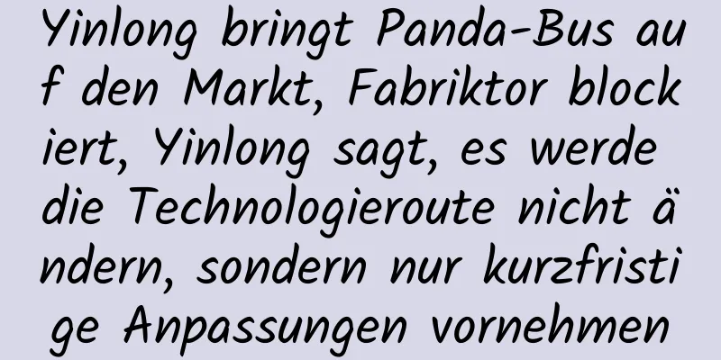 Yinlong bringt Panda-Bus auf den Markt, Fabriktor blockiert, Yinlong sagt, es werde die Technologieroute nicht ändern, sondern nur kurzfristige Anpassungen vornehmen