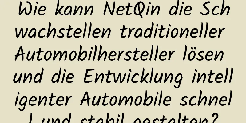 Wie kann NetQin die Schwachstellen traditioneller Automobilhersteller lösen und die Entwicklung intelligenter Automobile schnell und stabil gestalten?