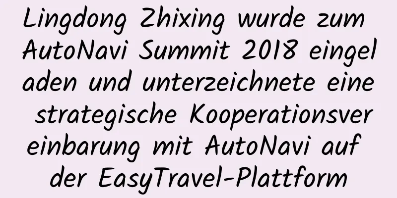 Lingdong Zhixing wurde zum AutoNavi Summit 2018 eingeladen und unterzeichnete eine strategische Kooperationsvereinbarung mit AutoNavi auf der EasyTravel-Plattform