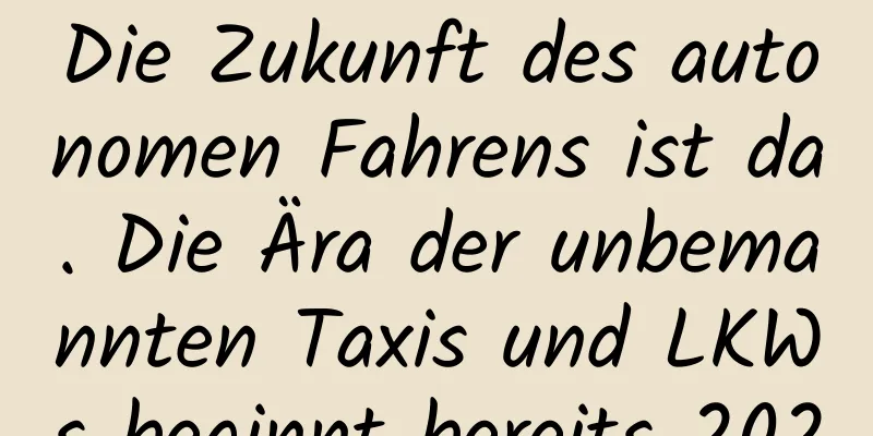 Die Zukunft des autonomen Fahrens ist da. Die Ära der unbemannten Taxis und LKWs beginnt bereits 2020