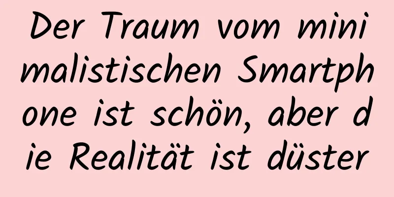 Der Traum vom minimalistischen Smartphone ist schön, aber die Realität ist düster
